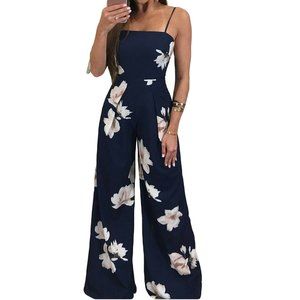 Woman's Summer floral jumpsuit pants